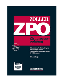 Link auf  die Titeldetailseite von Zöller ZPO