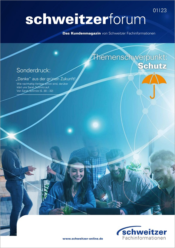 PDF-Download des Schweitzer Forum Sonderdruck "Danke" Aus der grünen Zukunft!