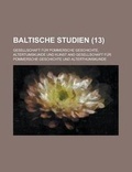 Cover: Baltische Studien (13) - Rarebooksclub.com