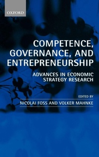 Enlarge image Cover: Competence, Governance, and Entrepreneurship - Oxford University Press