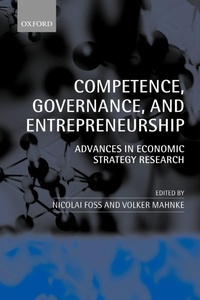 Enlarge image Cover: Competence, Governance, and Entrepreneurship - Oxford University Press