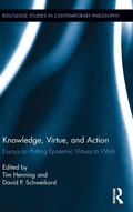 Cover: Knowledge, Virtue, and Action - Routledge