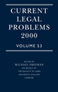 Enlarge image Cover: Current Legal Problems: 2000 v.53 - Oxford University Press