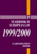 Cover: Yearbook of European Law 1999-2000 - Oxford University Press