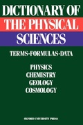 Cover: Dictionary of the Physical Sciences - Oxford University Press Inc