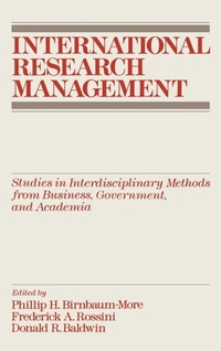 Enlarge image Cover: International Research Management - Oxford University Press Inc