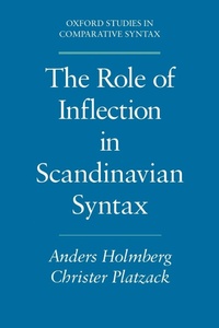 Abbildung von: The Role of Inflection in Scandinavian Syntax - Oxford University Press Inc