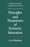 Cover: Principles and Parameters of Syntactic Saturation - Oxford University Press Inc