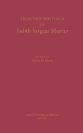 Cover: Selected Writings of Judith Sargent Murray - Oxford University Press Inc