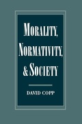 Cover: Morality, Normativity, and Society - Oxford University Press Inc