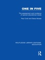 Cover: One in Five (RLE Edu M) - Routledge