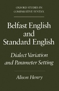Cover: Belfast English and Standard English - Oxford University Press Inc
