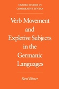 Cover: Verb Movement and Expletive Subjects in the Germanic Languages - Oxford University Press Inc