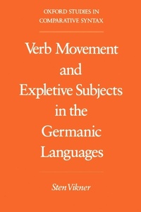 Enlarge image Cover: Verb Movement and Expletive Subjects in the Germanic Languages - Oxford University Press Inc