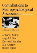Cover: Contributions to Neuropsychological Assessment - Oxford University Press Inc