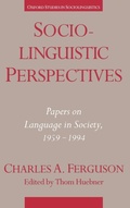 Cover: Sociolinguistic Perspectives - Oxford University Press Inc