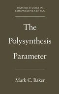 Cover: The Polysynthesis Parameter - Oxford University Press Inc
