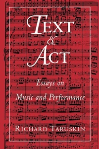 Enlarge image Cover: Text and Act - Oxford University Press Inc