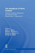 Cover: The Handbook of Work Analysis - Routledge