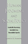 Cover: Human Judgment and Social Policy - Oxford University Press Inc