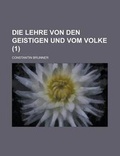 Cover: Die Lehre Von Den Geistigen Und Vom Volke (1) - General Books
