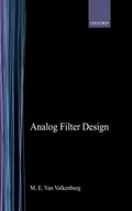 Cover: Analog Filter Design - Oxford University Press Inc