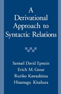 Cover: A Derivational Approach to Syntactic Relations - Oxford University Press Inc