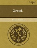 Cover: Greed - Proquest, Umi Dissertation Publishing