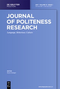Abbildung von: Journal of Politeness Research - De Gruyter Mouton