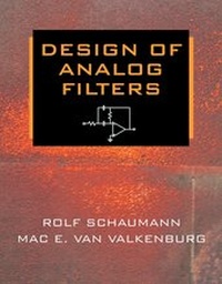 Enlarge image Cover: Design of Analog Filters - Oxford University Press Inc