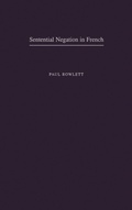 Cover: Sentential Negation in French - Oxford University Press Inc