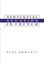 Cover: Sentential Negation in French - Oxford University Press Inc