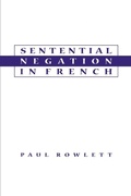 Cover: Sentential Negation in French - Oxford University Press Inc