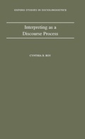 Cover: Interpreting as a Discourse Process - Oxford University Press Inc