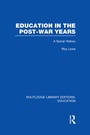 Cover: Education in the Post-War Years - Routledge
