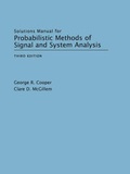 Cover: Solutions Manual for Probabilistic Methods of Signal and System Analysis - Oxford University Press Inc