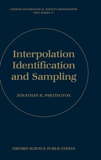 Enlarge image Cover: Interpolation, Identification, and Sampling - Oxford University Press