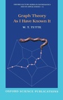 Cover: Graph Theory As I Have Known It - Oxford University Press