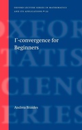 Cover: Gamma-Convergence for Beginners - Oxford University Press