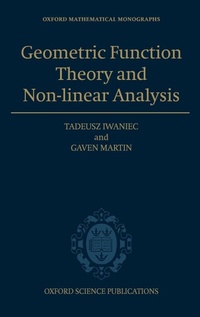 Enlarge image Cover: Geometric Function Theory and Non-linear Analysis - Oxford University Press