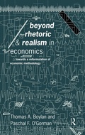 Cover: Beyond Rhetoric and Realism in Economics - Routledge