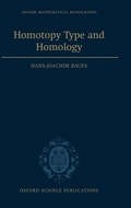 Cover: Homotopy Type and Homology - Oxford University Press