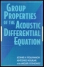 Cover: Group Properties Of The Acoustic Differential Equation - Taylor & Francis