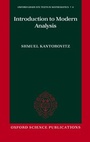 Cover: Introduction to Modern Analysis - Oxford University Press
