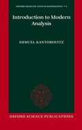 Cover: Introduction to Modern Analysis - Oxford University Press