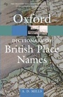 Cover: A Dictionary of British Place-names - Oxford University Press