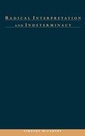 Cover: Radical Interpretation and Indeterminacy - Oxford University Press Inc