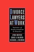 Cover: Divorce Lawyers at Work - Oxford University Press