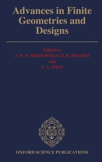 Enlarge image Cover: Advances in Finite Geometries and Designs - Oxford University Press