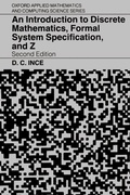 Cover: An Introduction to Discrete Mathematics, Formal System Specification, and Z - Clarendon Press
